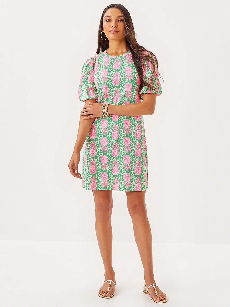 Lilly Pulitzer Mercer Dress Fauna Green Party Like A Pineapple Size Xs